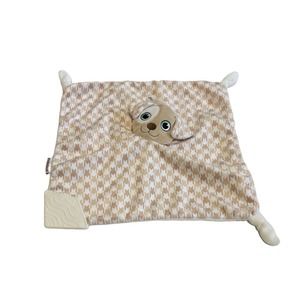 Booginhead Puppy Dog Brown Knotted Herringbone Baby Lovey Soother Teether